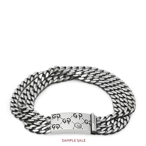 gucci ghost multi chain bracelet